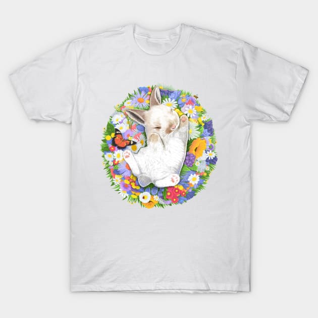 Little sleeping rabbit T-Shirt by NikKor